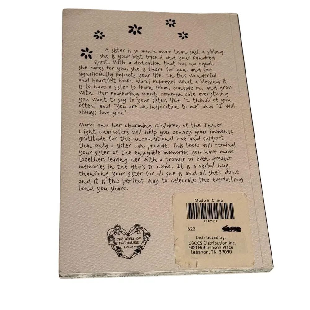 To My Sister Book - A Gift of Love and Inspiration by Marci Blue Mountain Gifts